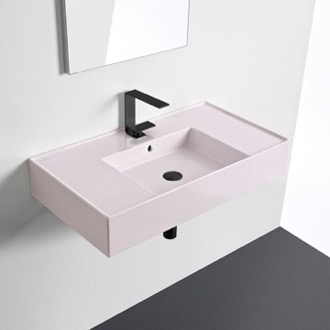 Bathroom Sink Pink Bathroom Sink, Ceramic Scarabeo 5123-54